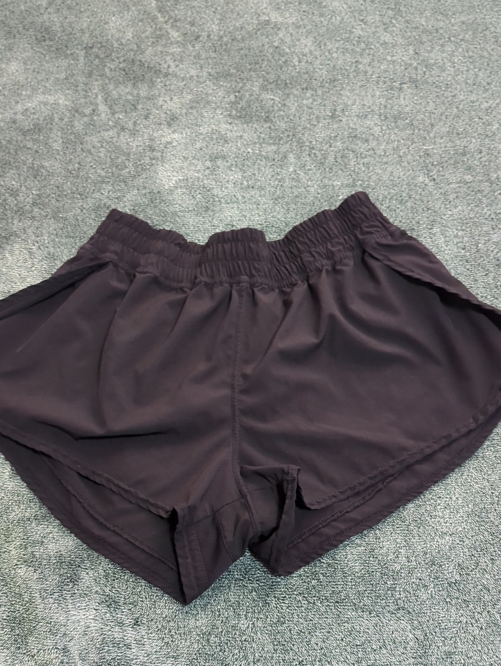 Women’s Black Athletic Running Shorts with Elastic Waist